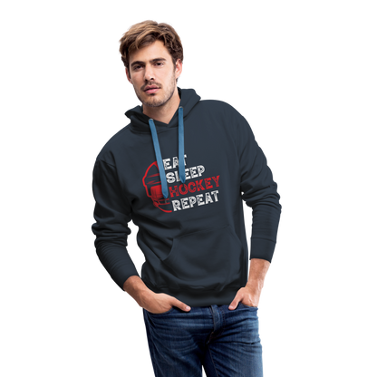 Männer Hoodie EAT, SLEEP, HOCKEY, REPEAT - Navy