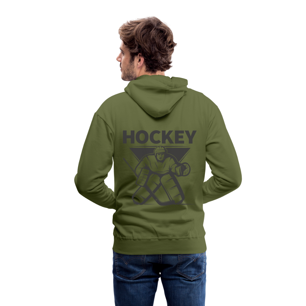 Hockey Goalie Männer Hoodie - Olivgrün