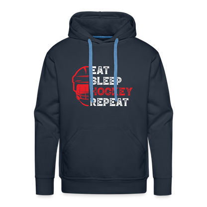 Männer Hoodie EAT, SLEEP, HOCKEY, REPEAT - Navy