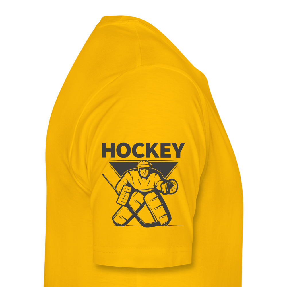 Hockey Goalie Premium T-Shirt Männer - Sonnengelb