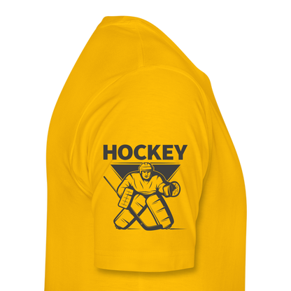 Hockey Goalie Premium T-Shirt Männer - Sonnengelb