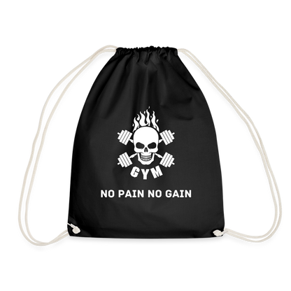 Turnbeutel NO PAIN NO GAIN - Schwarz