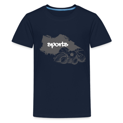 Sportarten Teenager Premium T-Shirt - Navy