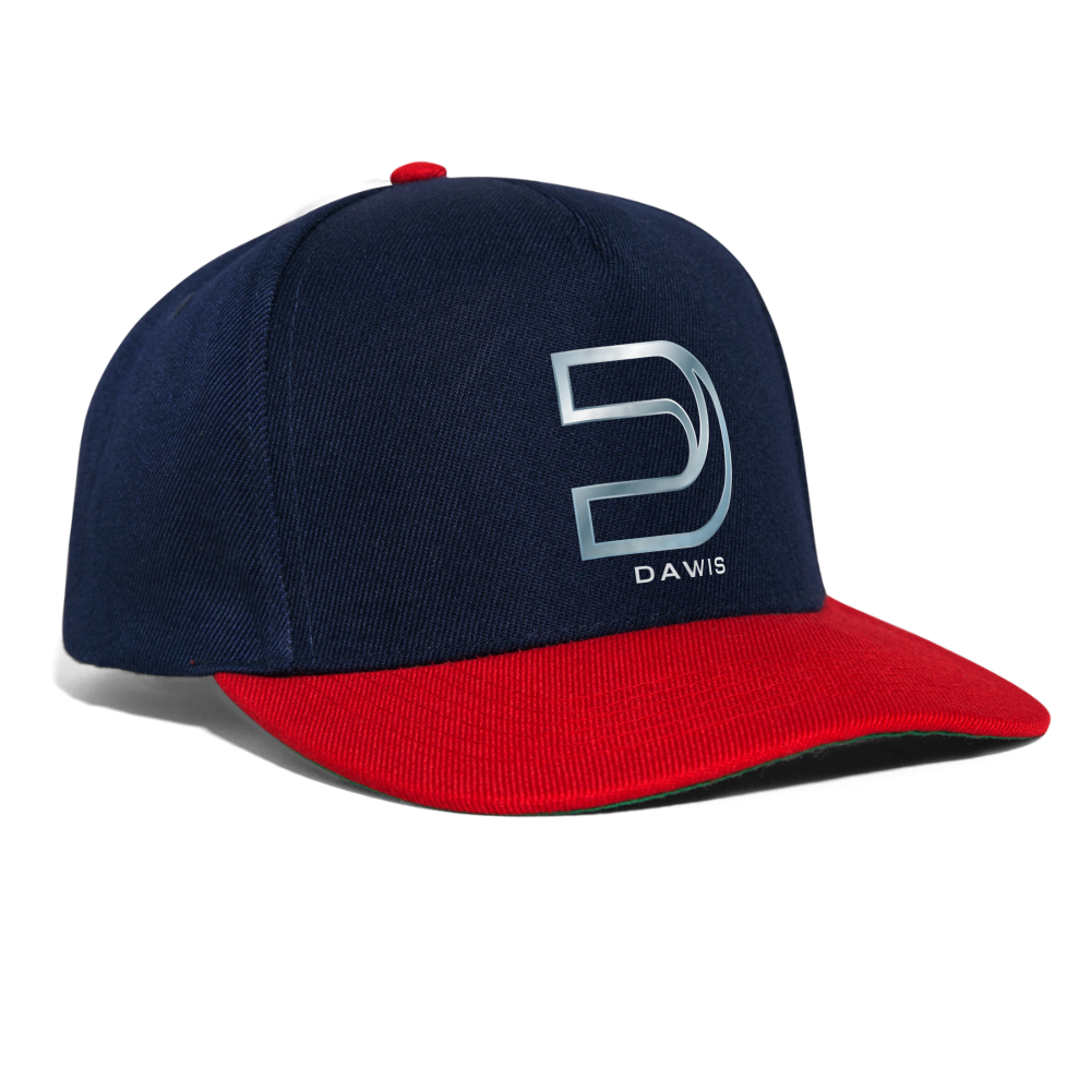 DAWIS Snapback Cap - Navy/Rot