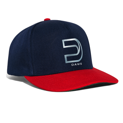 DAWIS Snapback Cap - Navy/Rot