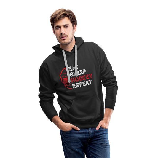 Männer Hoodie EAT, SLEEP, HOCKEY, REPEAT - Schwarz