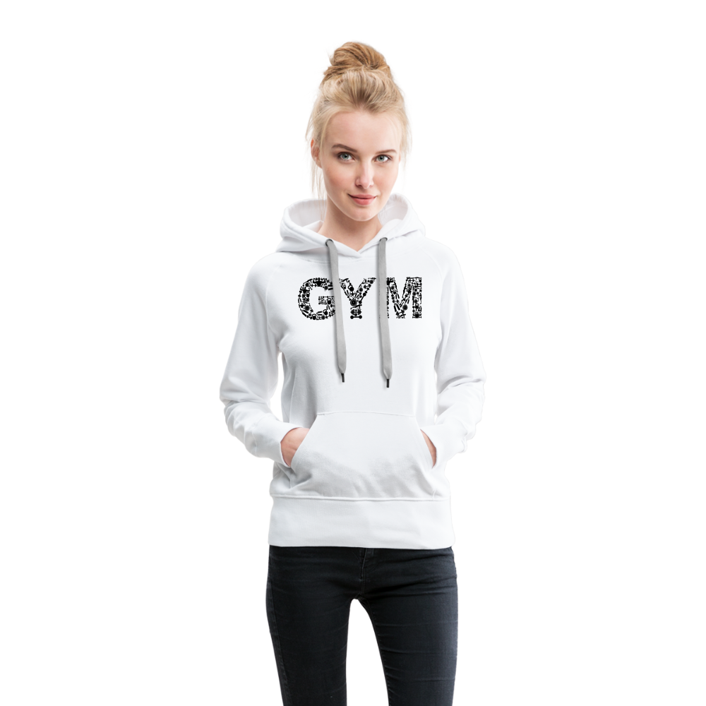 GYM Damen Hoodie - Weiß