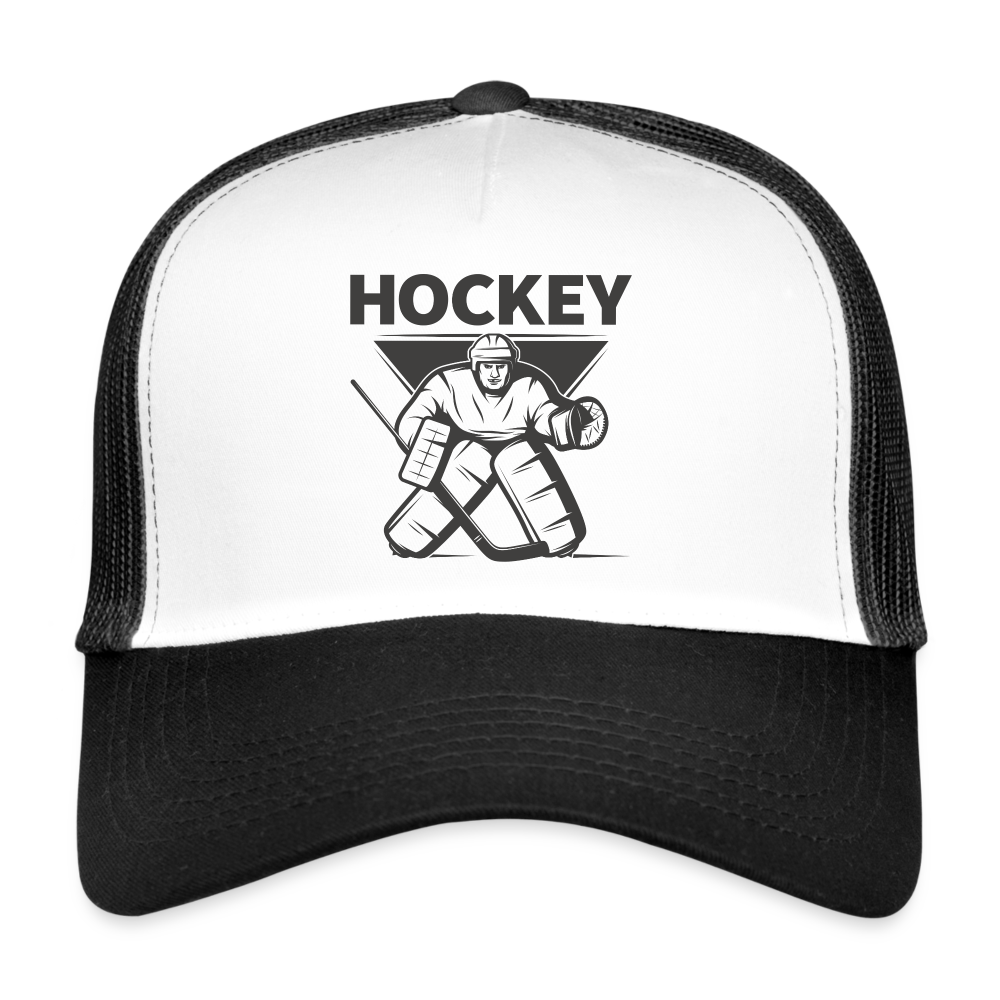 Hockey Goalie Trucker Cap - Weiß/Schwarz