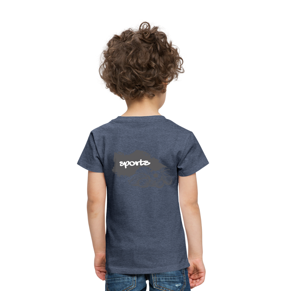 Sportarten Kinder Premium T-Shirt - Blau meliert