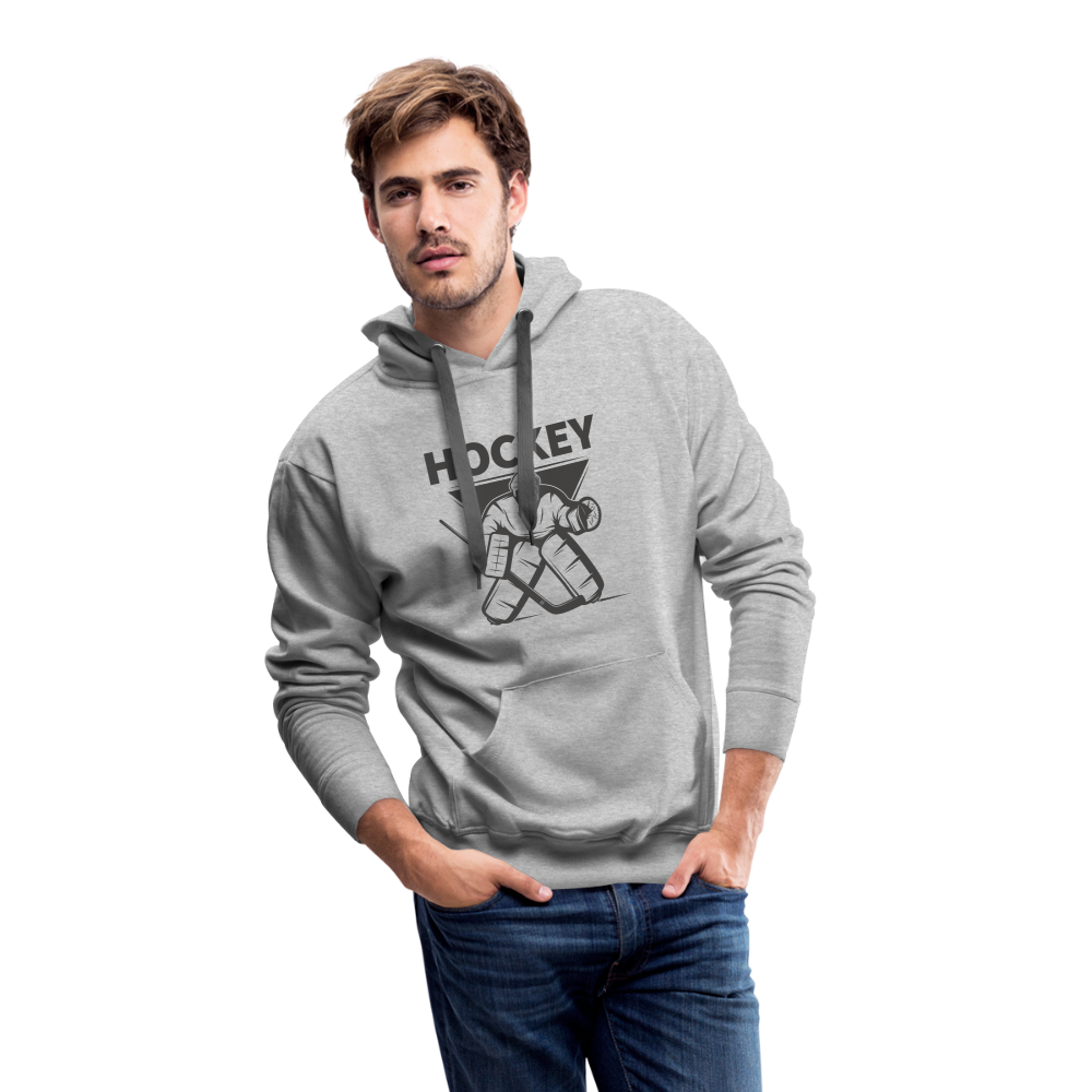 Hockey Goalie Männer Hoodie - Grau meliert