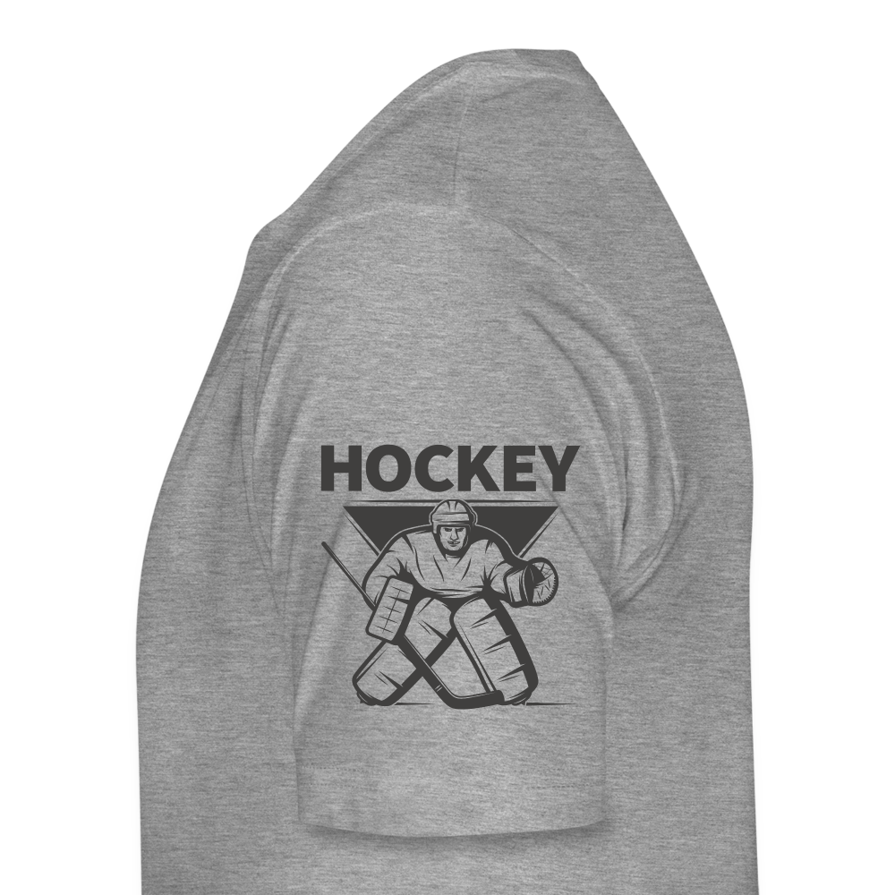 Hockey Goalie Premium T-Shirt Männer - Grau meliert