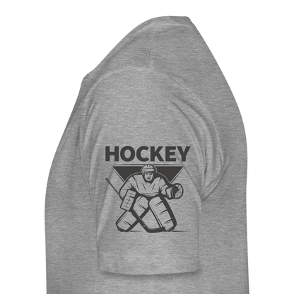 Hockey Goalie Premium T-Shirt Männer - Grau meliert