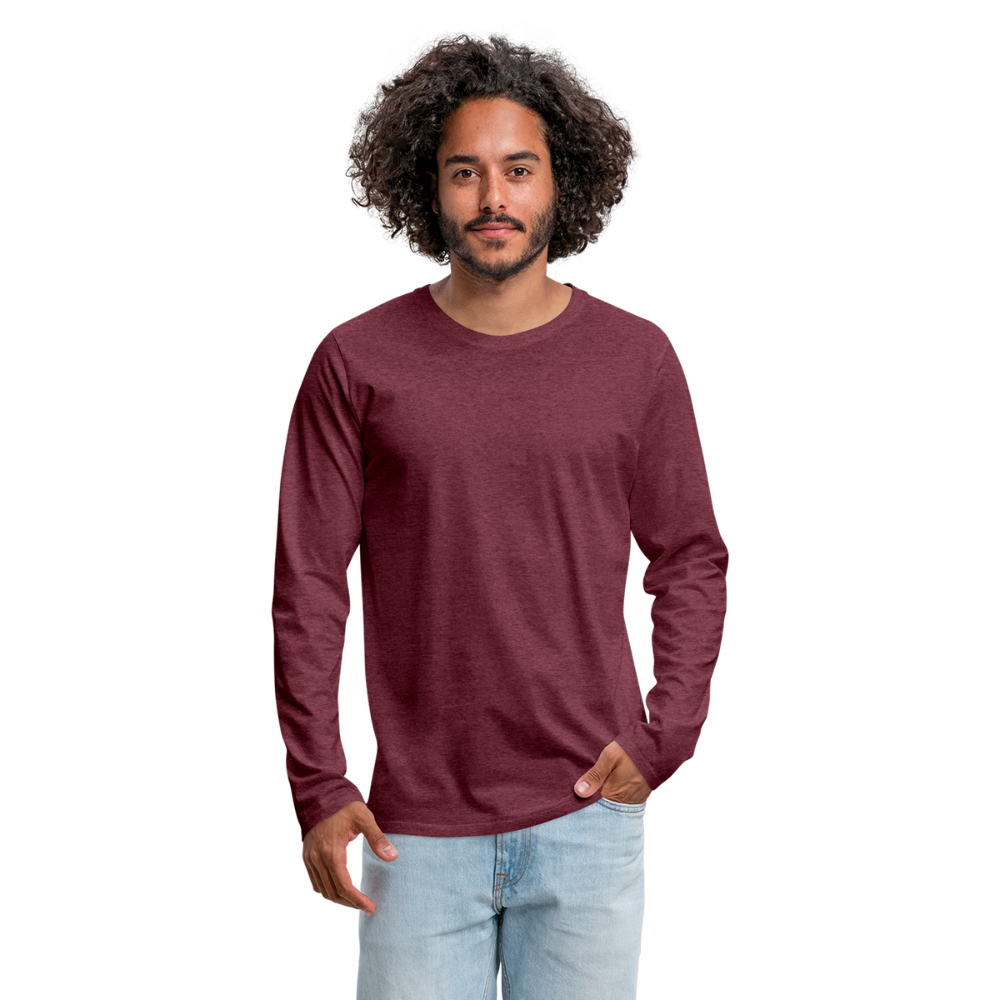 Läufer Premium Langarmshirt - Bordeauxrot meliert