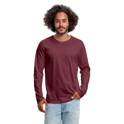 Läufer Premium Langarmshirt - Bordeauxrot meliert