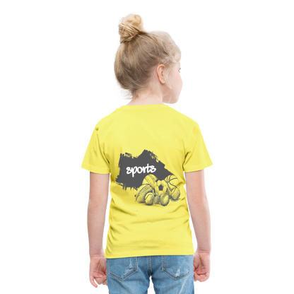 Sportarten Kinder Premium T-Shirt - Gelb