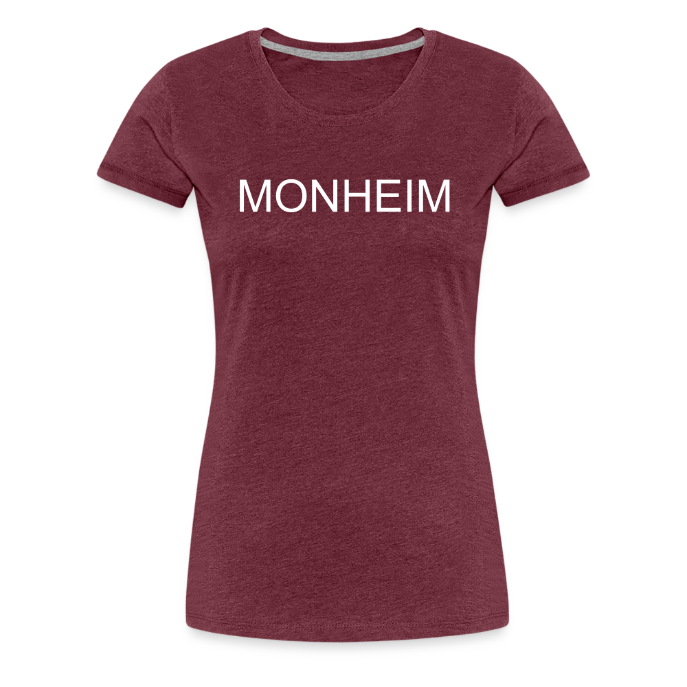 Frauen T-Shirt MONHEIM - Bordeauxrot meliert