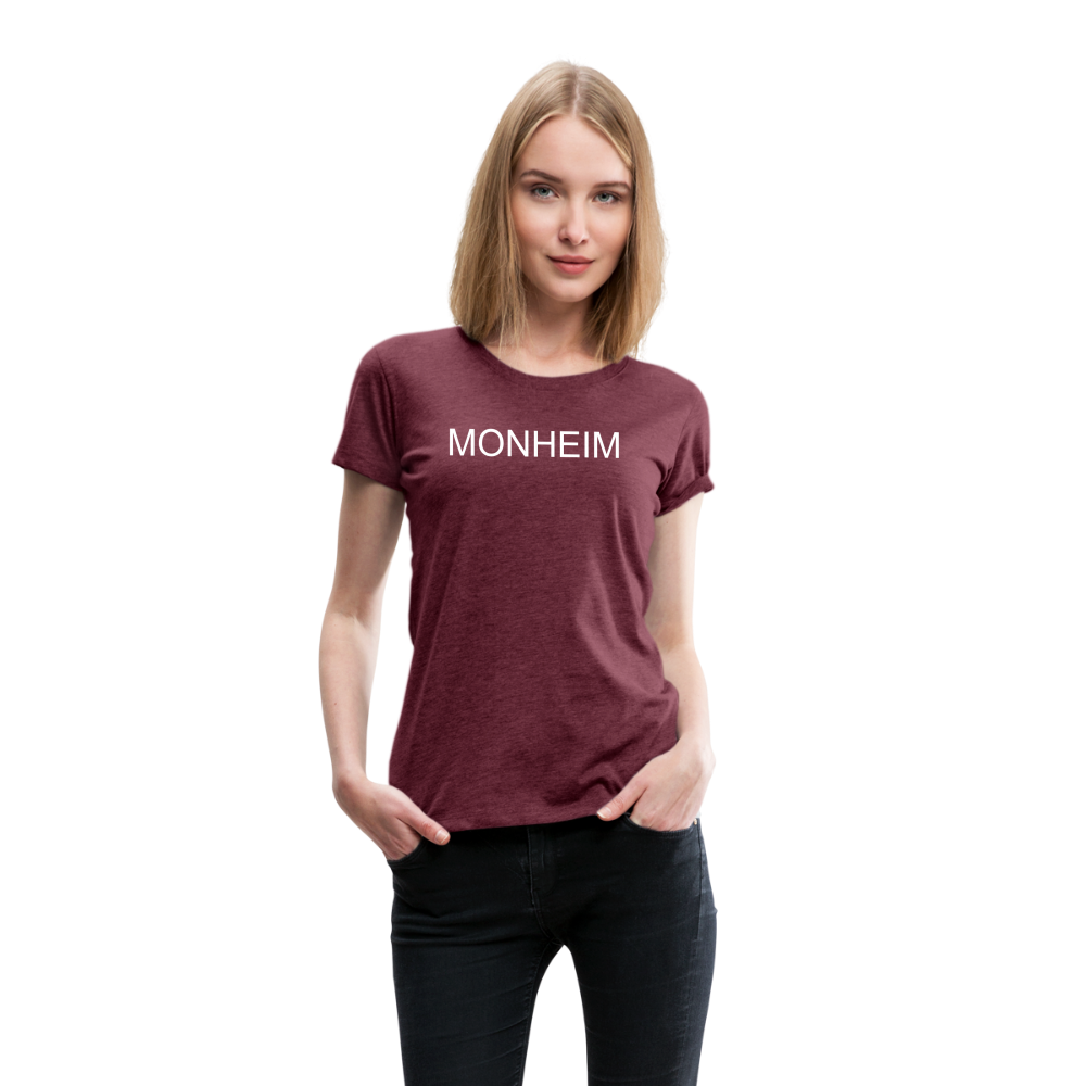 Frauen T-Shirt MONHEIM - Bordeauxrot meliert