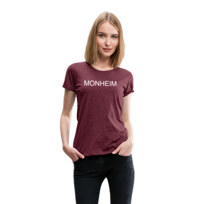 Frauen T-Shirt MONHEIM - Bordeauxrot meliert