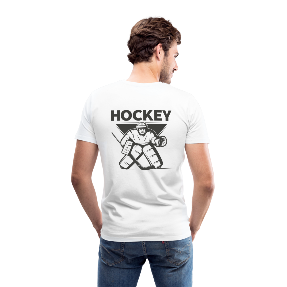 Hockey Goalie Premium T-Shirt Männer - Weiß