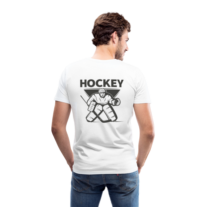 Hockey Goalie Premium T-Shirt Männer - Weiß