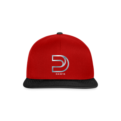 DAWIS Snapback Cap - Rot/Schwarz