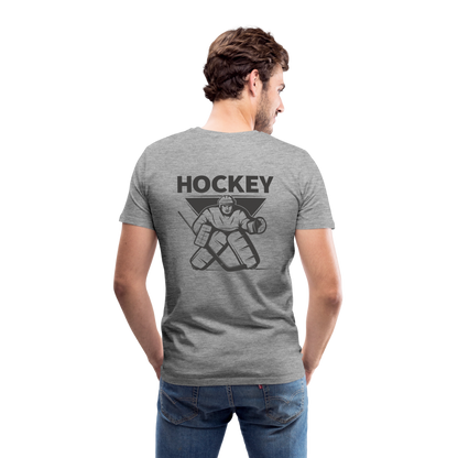 Hockey Goalie Premium T-Shirt Männer - Grau meliert