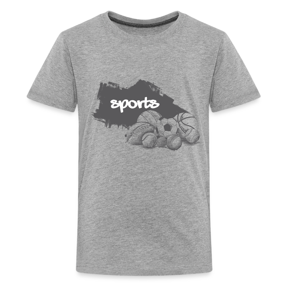 Sportarten Teenager Premium T-Shirt - Grau meliert