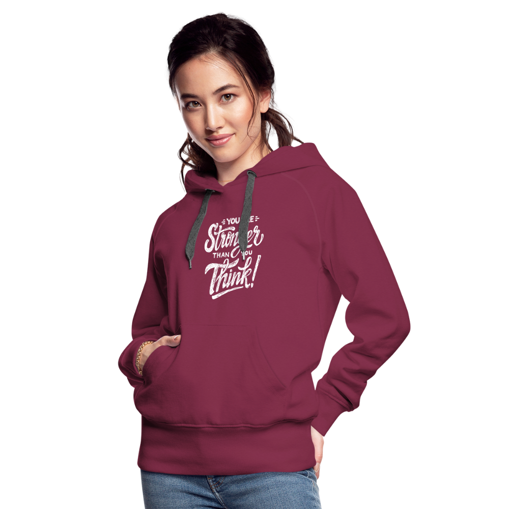 Stronger Damen Hoodie - Bordeaux