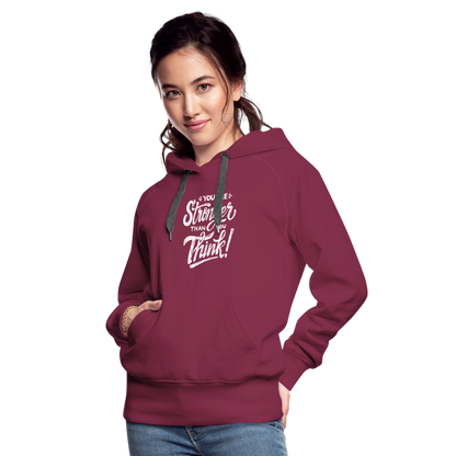 Stronger Damen Hoodie - Bordeaux