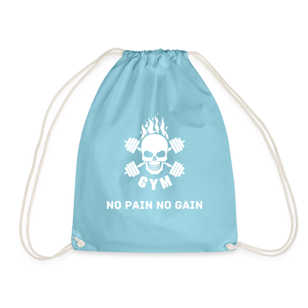 Turnbeutel NO PAIN NO GAIN - Aqua