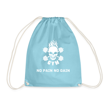 Turnbeutel NO PAIN NO GAIN - Aqua