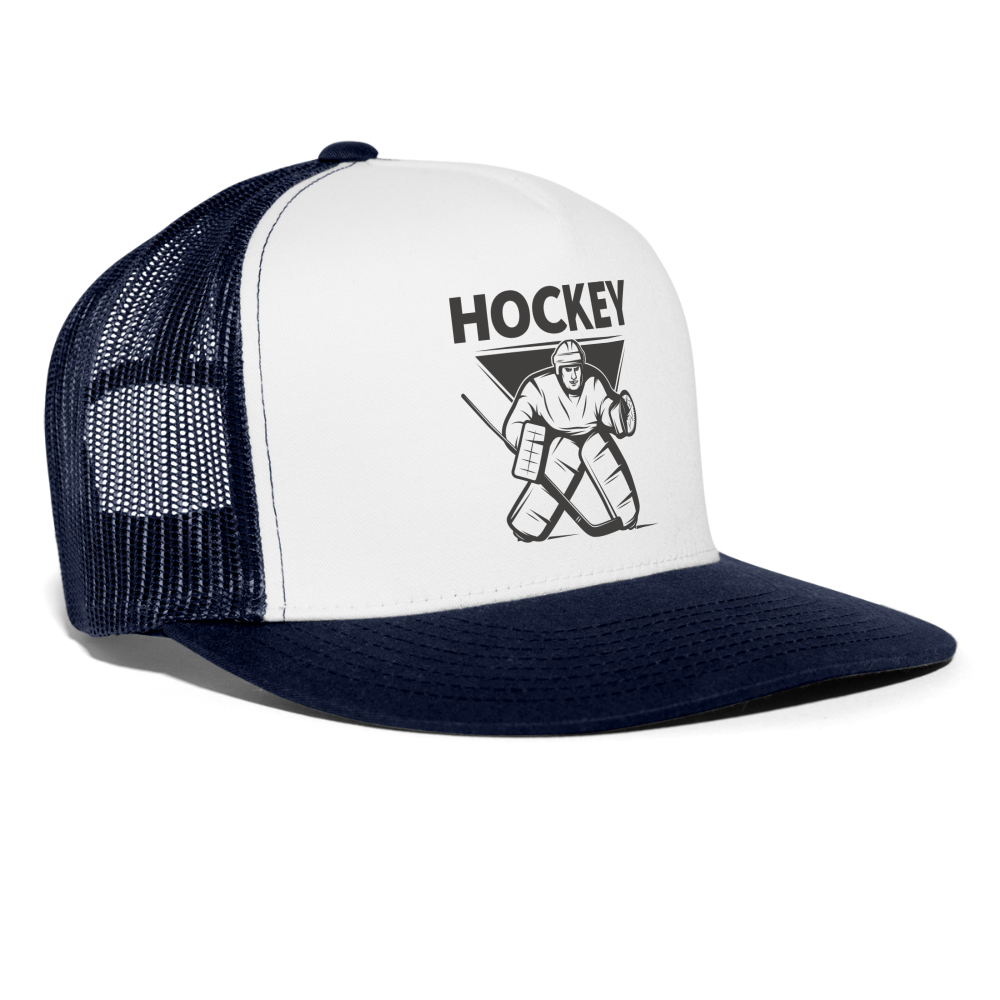 Hockey Goalie Trucker Cap - Weiß/Navy