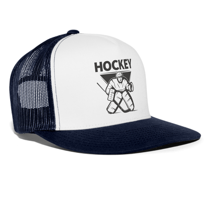 Hockey Goalie Trucker Cap - Weiß/Navy