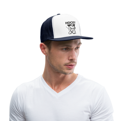 Hockey Goalie Trucker Cap - Weiß/Navy