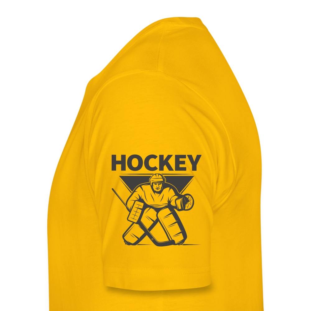 Hockey Goalie Premium T-Shirt Männer - Sonnengelb