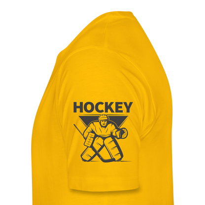 Hockey Goalie Premium T-Shirt Männer - Sonnengelb