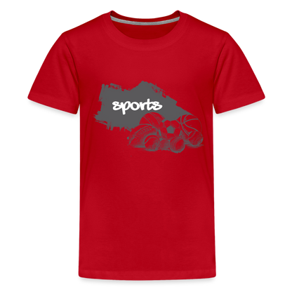 Sportarten Teenager Premium T-Shirt - Rot