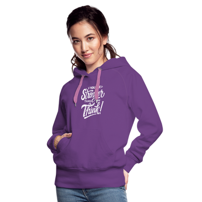 Stronger Damen Hoodie - Purple