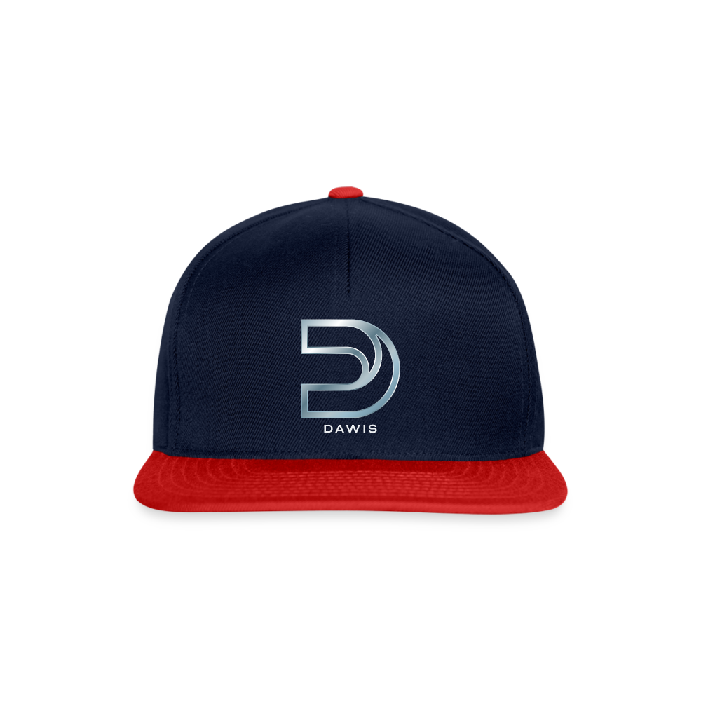 DAWIS Snapback Cap - Navy/Rot