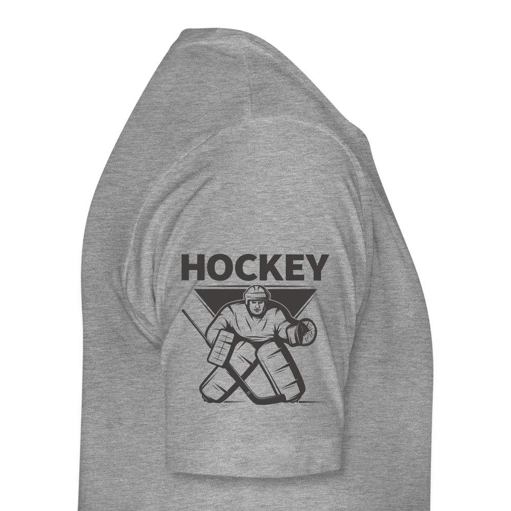 Hockey Goalie Premium T-Shirt Männer - Grau meliert