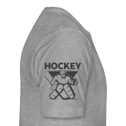 Hockey Goalie Premium T-Shirt Männer - Grau meliert