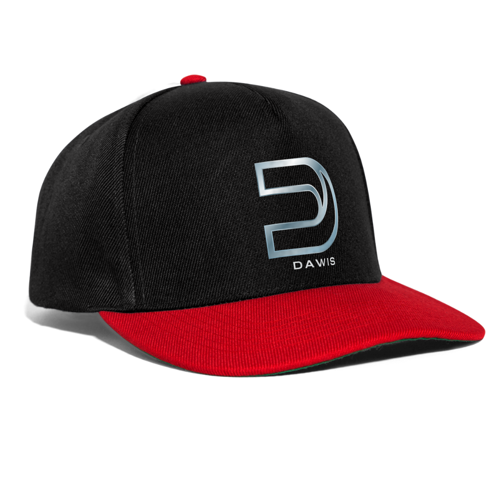 DAWIS Snapback Cap - Schwarz/Rot