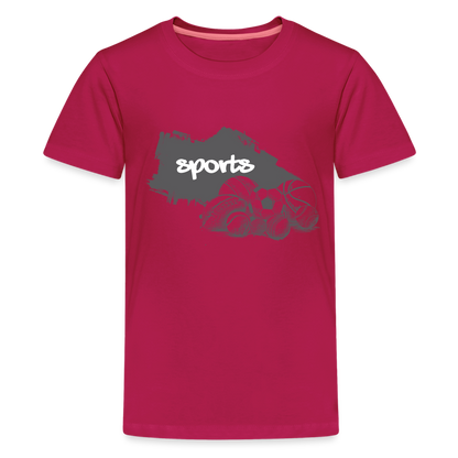 Sportarten Teenager Premium T-Shirt - dunkles Pink