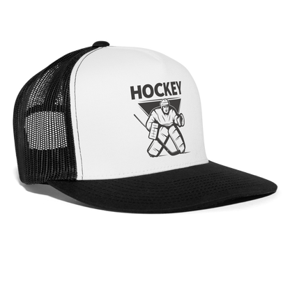 Hockey Goalie Trucker Cap - Weiß/Schwarz