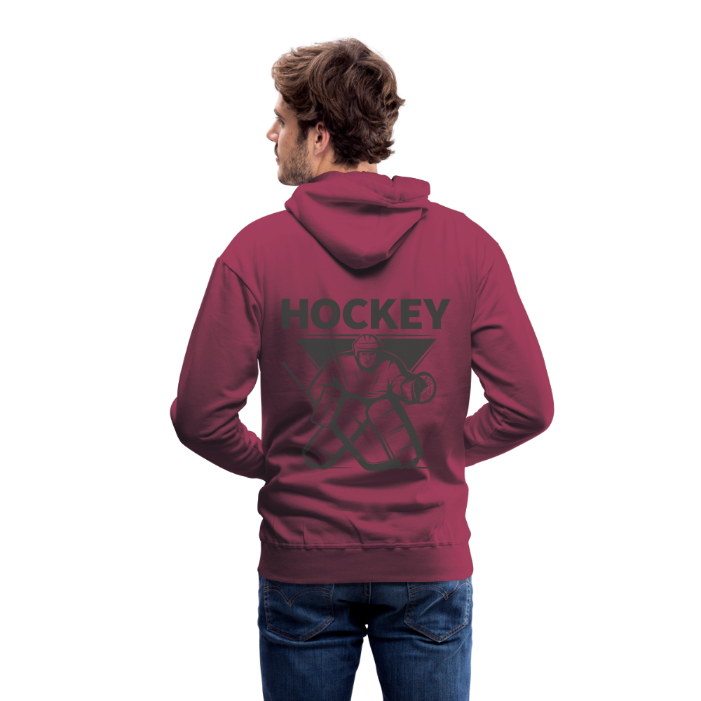 Hockey Goalie Männer Hoodie - Bordeaux