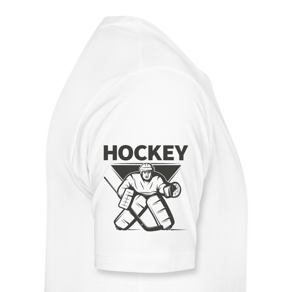 Hockey Goalie Premium T-Shirt Männer - Weiß