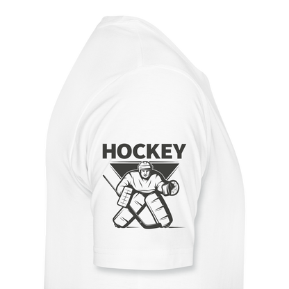 Hockey Goalie Premium T-Shirt Männer - Weiß