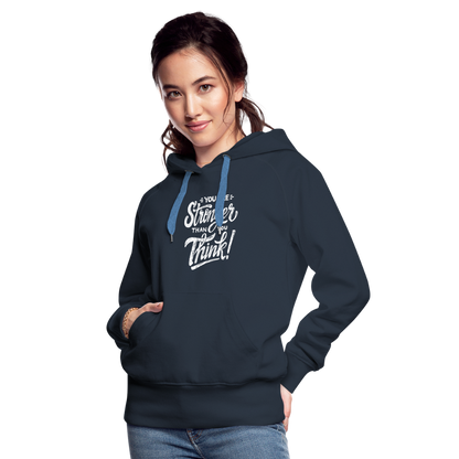 Stronger Damen Hoodie - Navy