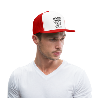 Hockey Goalie Trucker Cap - Weiß/Rot