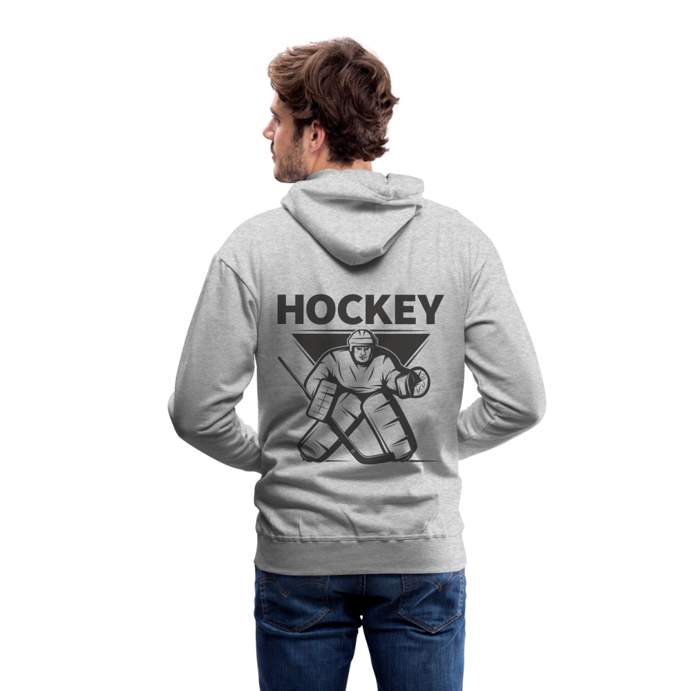 Hockey Goalie Männer Hoodie - Grau meliert